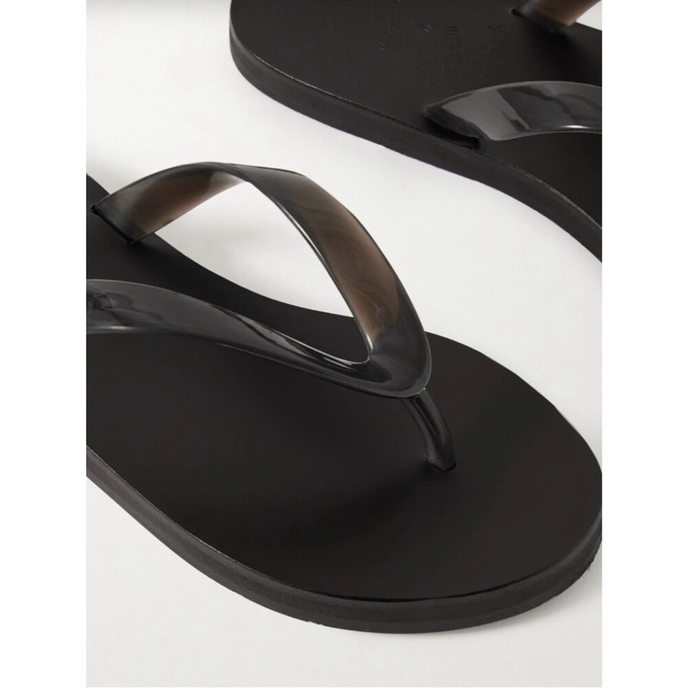 Ancient Greek Sandals Sianara Black Jelly Flip Flop Sandals SIZE 37